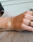 18K Gold & Quartz Resin "Classic" Bracelet - Peridot Fine Jewelry - Gigi Clozeau