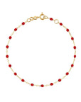 Gigi Clozeau 18K Gold & Ruby Resin Beaded "Classic" Bracelet