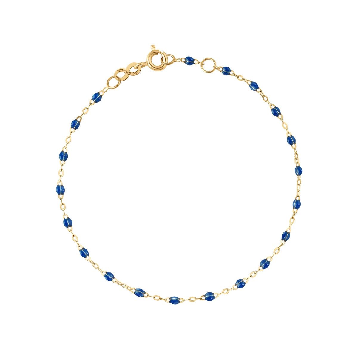 Gigi Clozeau 18K Gold Sapphire Blue Resin Beaded &quot;Classic&quot; Bracelet