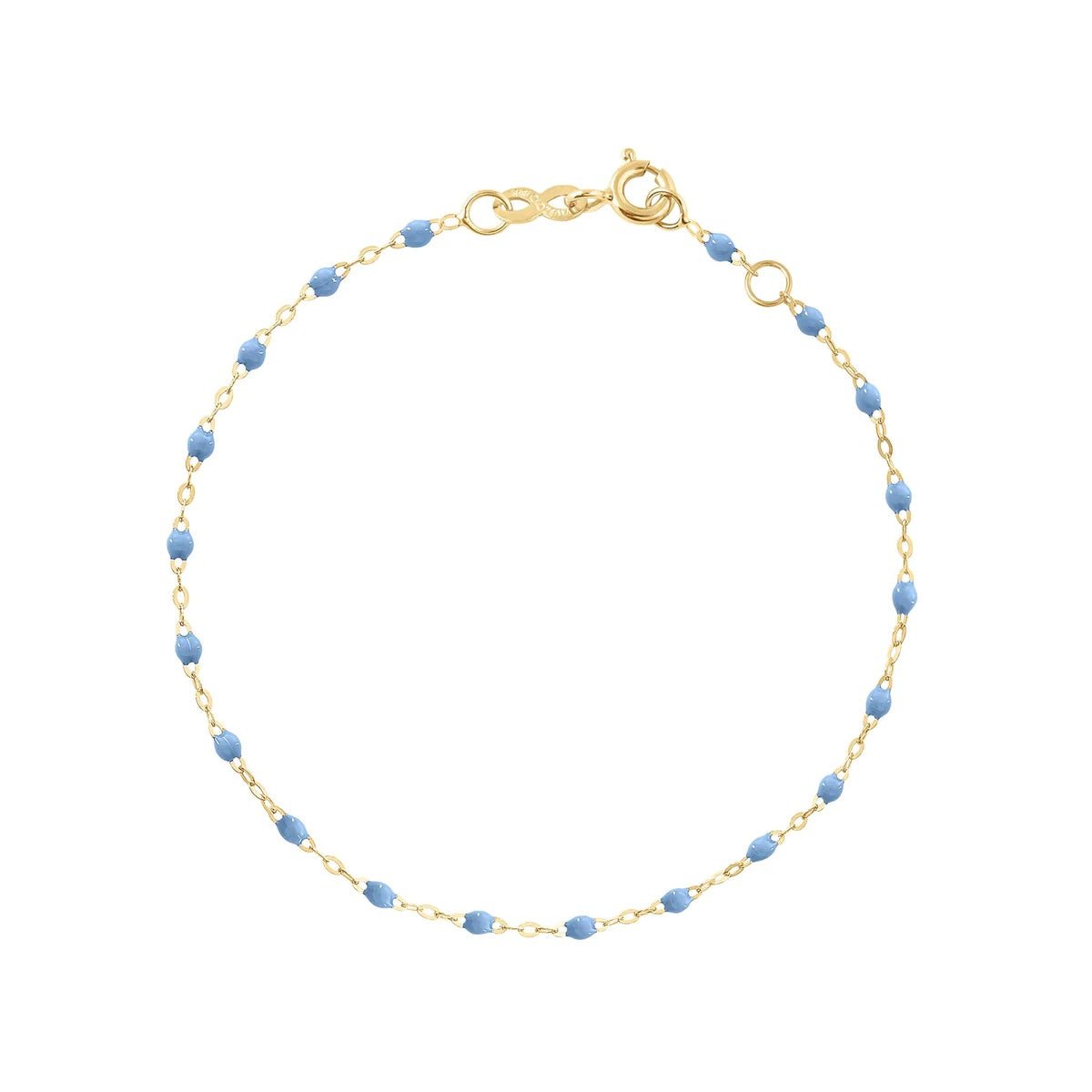 Gigi Clozeau 18K Gold Sky Blue Resin Beaded "Classic" Bracelet