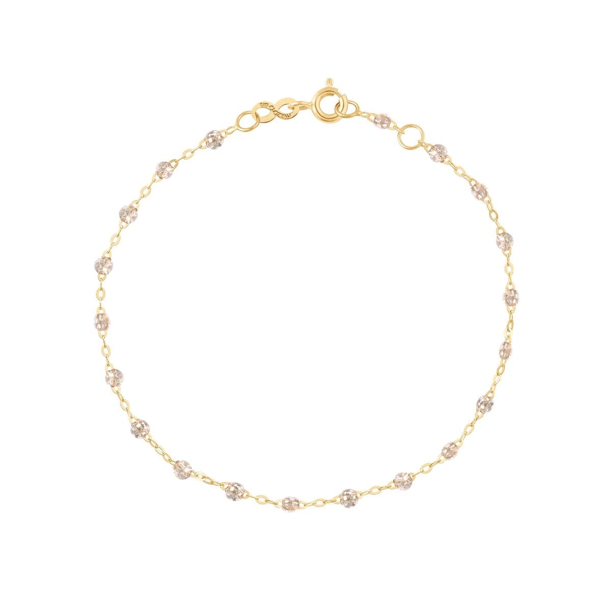 18K Gold &amp; Sparkle Enamel Beaded &quot;Classic&quot; Bracelet - Peridot Fine Jewelry - Gigi Clozeau