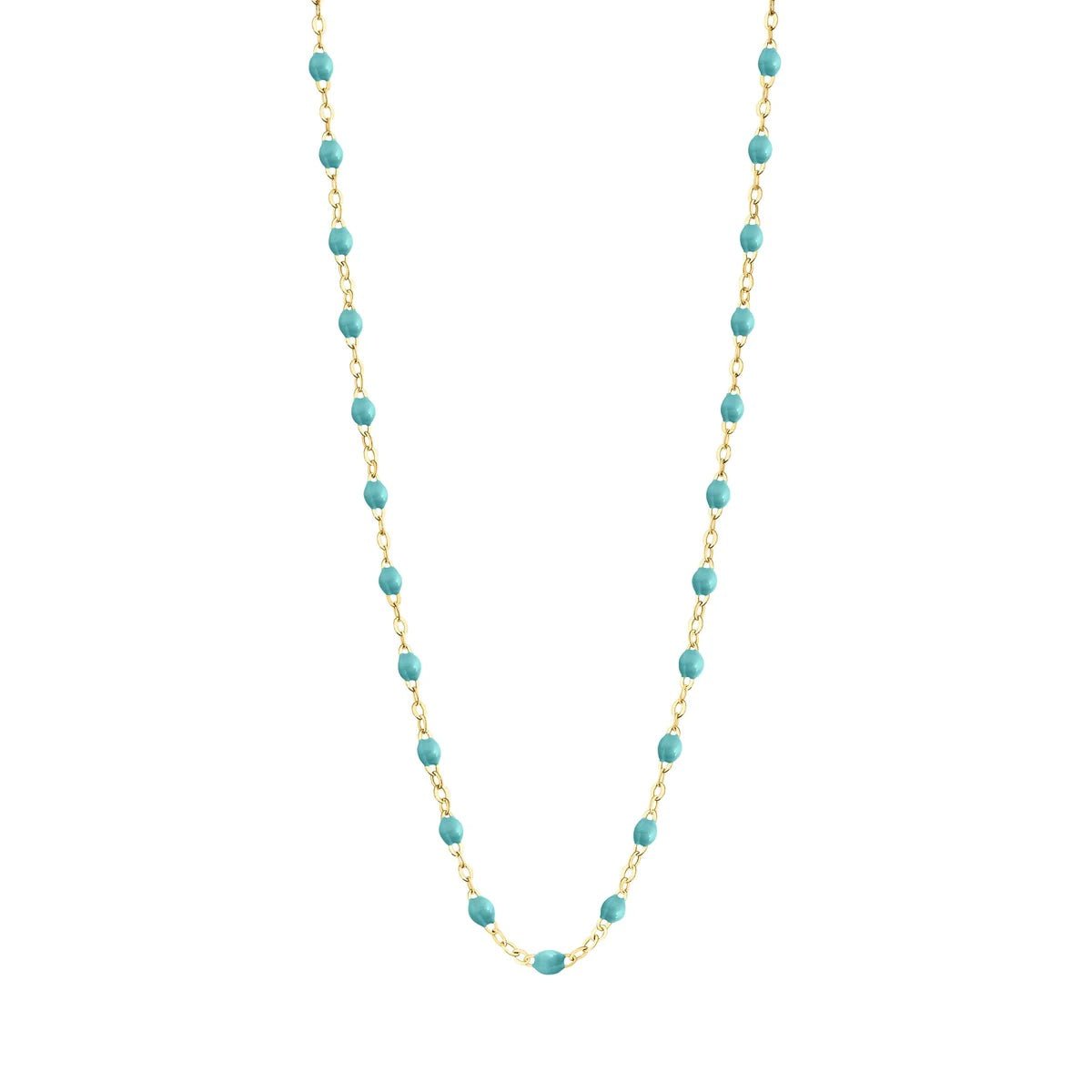 Gigi Clozeau 18K Gold Turquoise Green Resin Beaded &quot;Classic&quot; Necklace