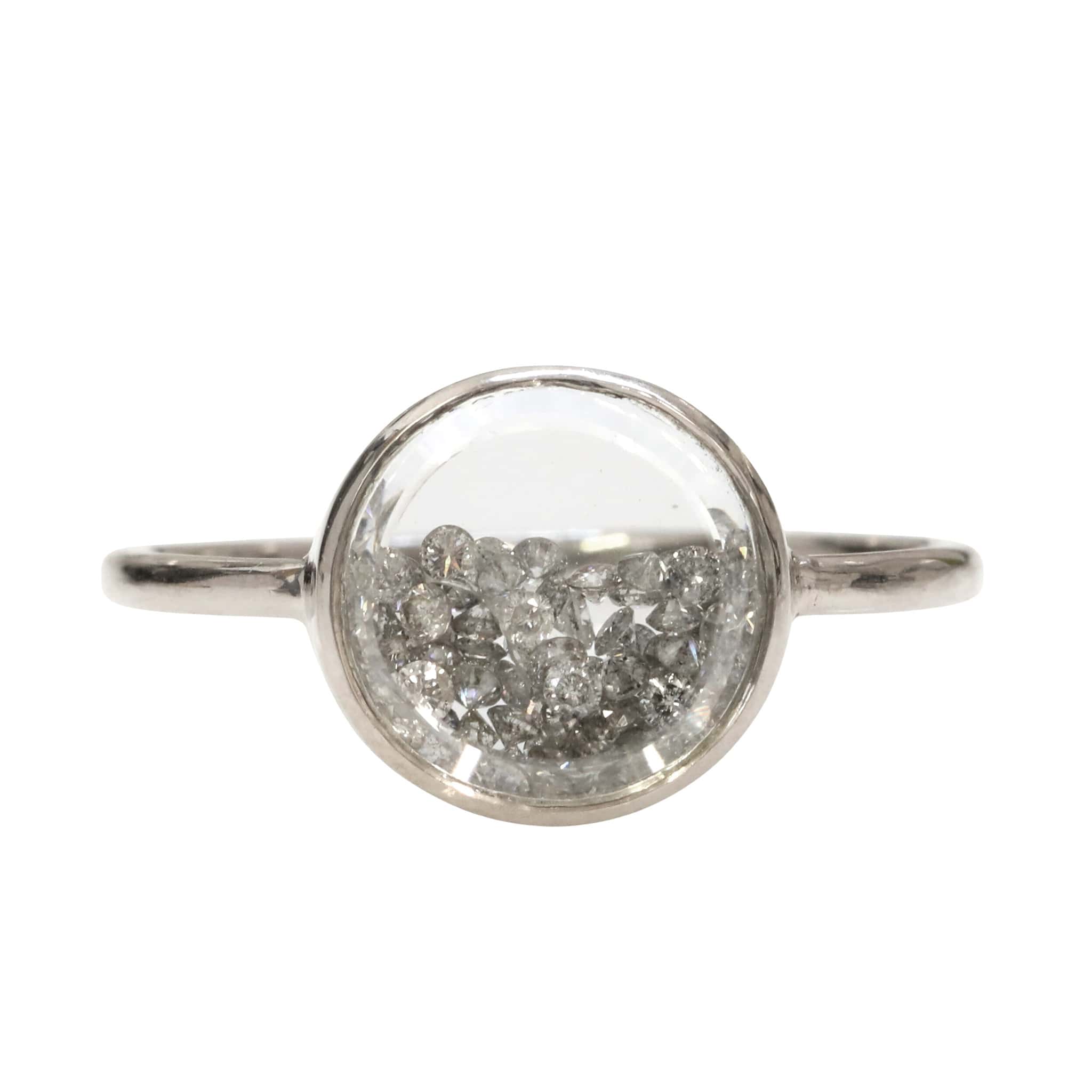 Men's Palladium Half Eternity Black Diamond Ring - Element 79 Contemporary  Jewelry