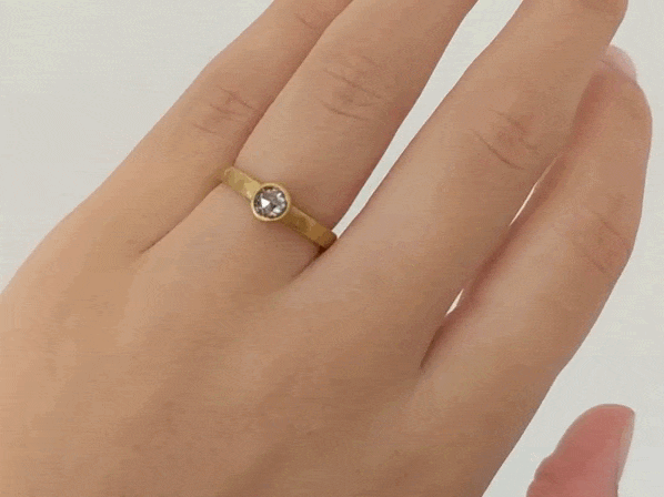 Caroline Ellen Gold and Grey Diamond Ring