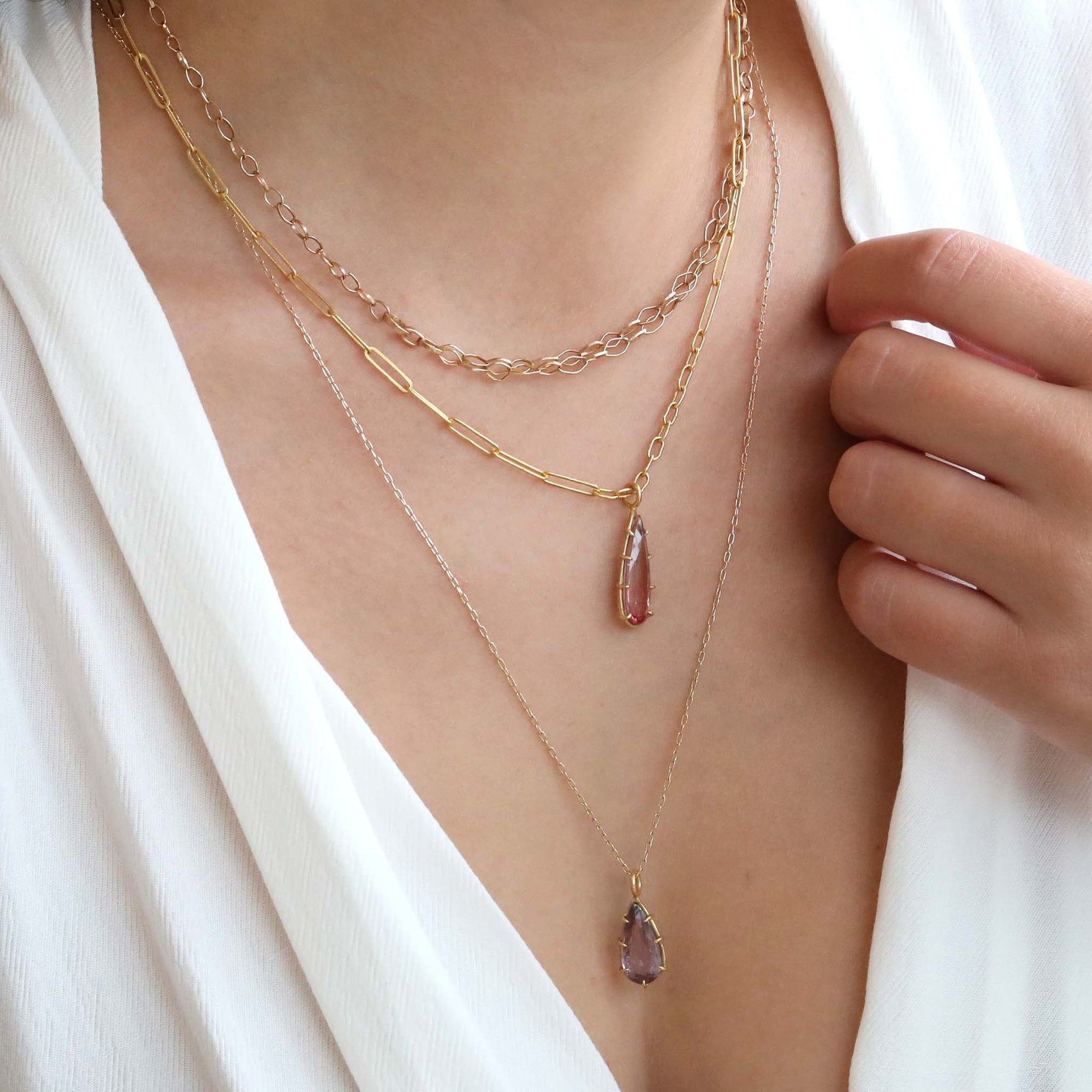 20.5-22.5&quot; Gold Fine Cable Chain