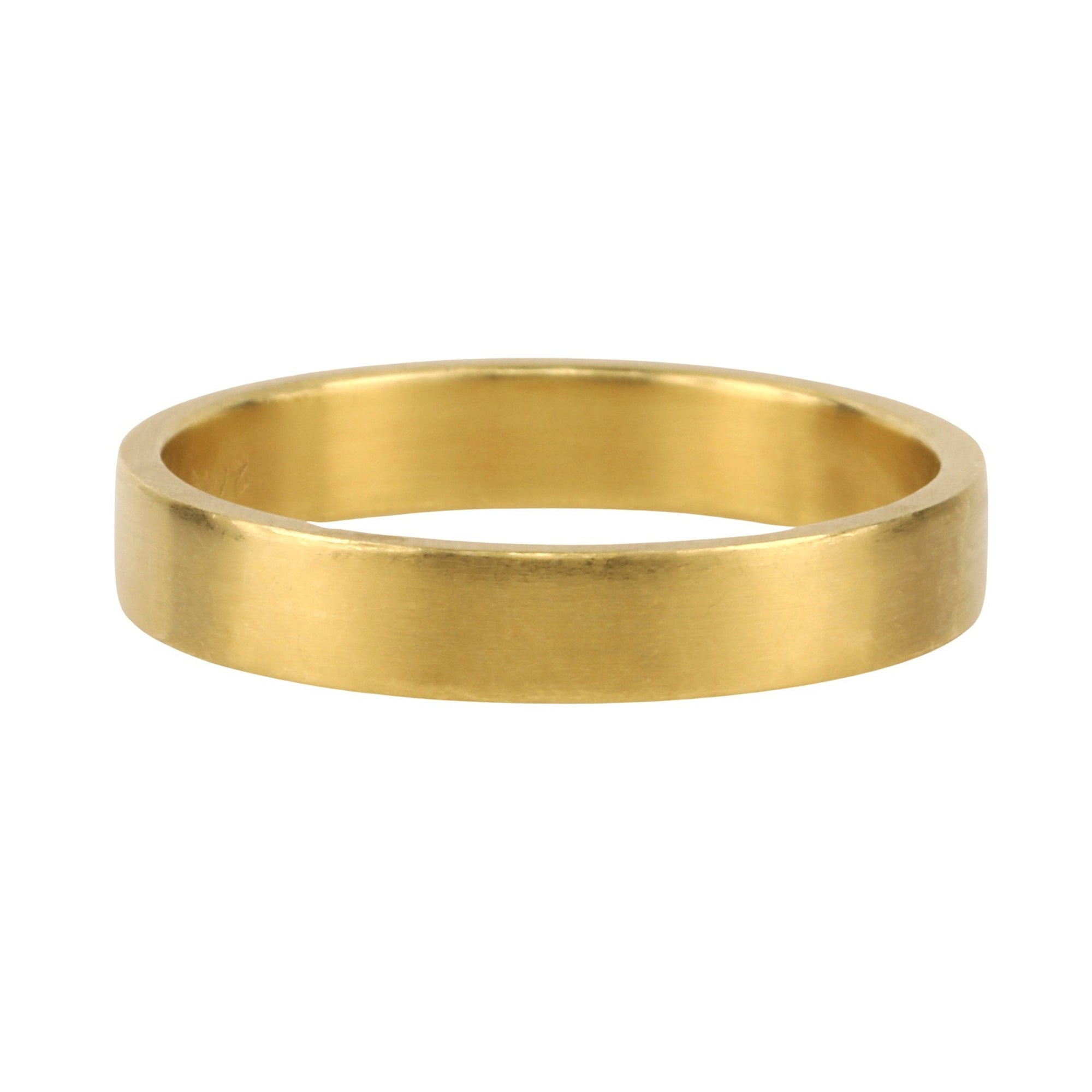 Caroline Ellen 20K Gold 4mm &quot;Flat Band&quot; Ring