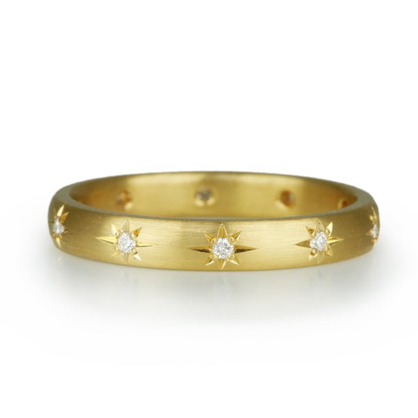 Caroline Ellen Gold and Star-Set Diamond 3.5mm Ring