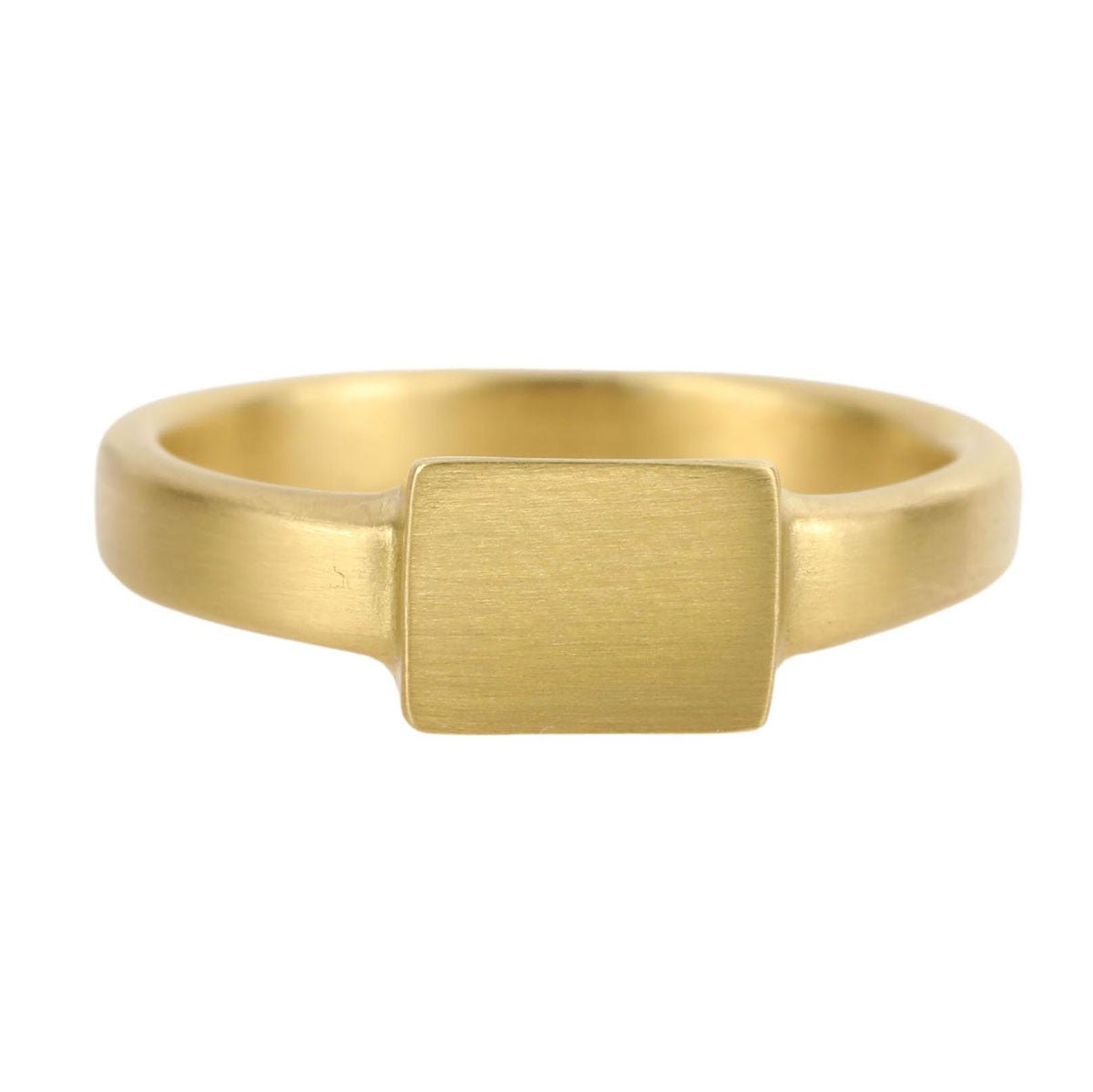 Caroline Ellen 20K Gold Rectangular Signet Ring
