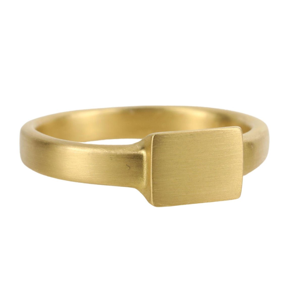 Caroline Ellen 20K Gold Rectangular Signet Ring