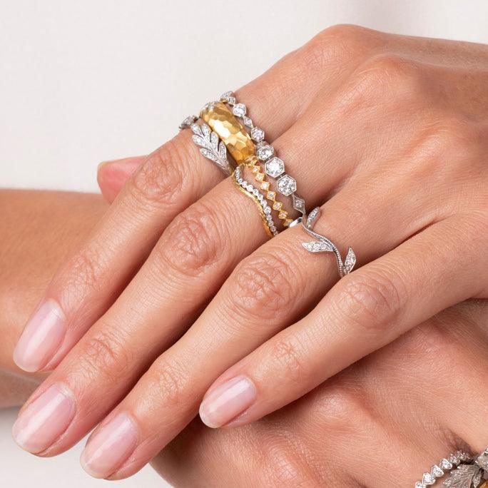 Cathy Waterman 22K Gold and Diamond Ring