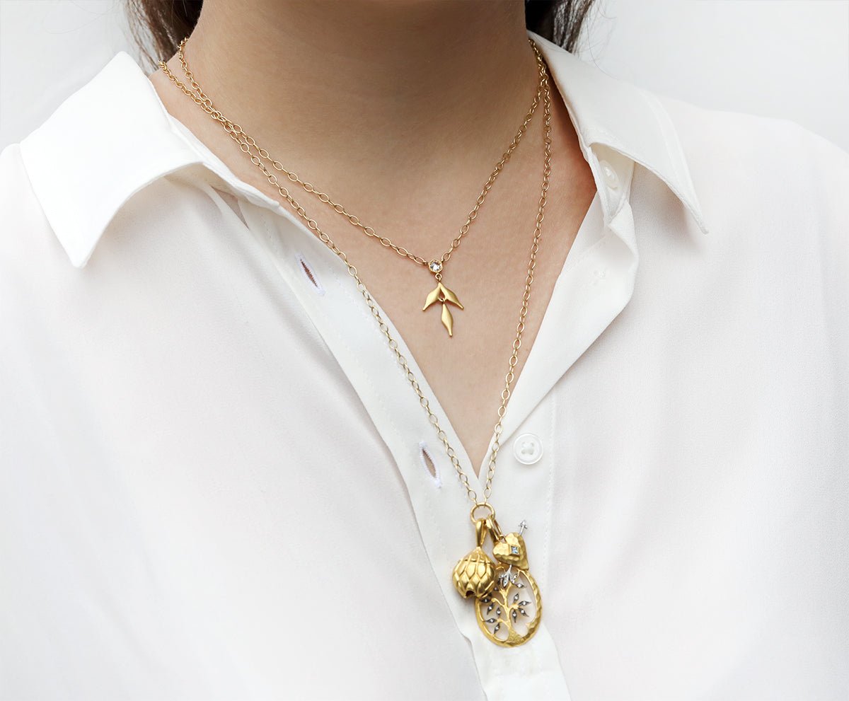 22K Gold &quot;Charmed I&#39;m Sure&quot; Necklace