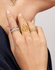 Cathy Waterman 22K Gold "Laurel Leaf" Ring