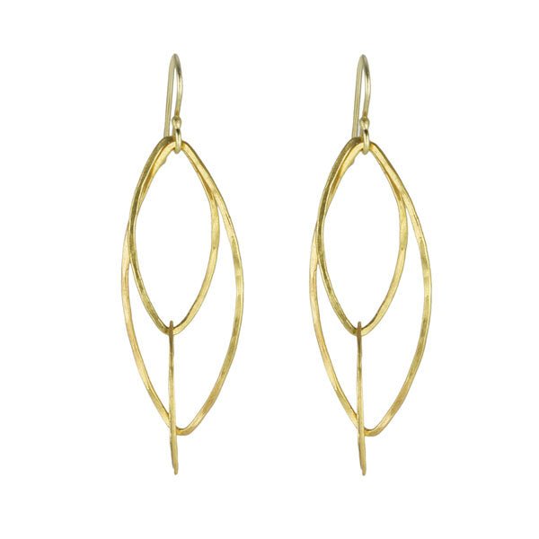 Rosanne Pugliese 22K Gold Small &quot;Orchid Leaf&quot; Earrings