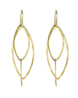 Rosanne Pugliese 22K Gold Small "Orchid Leaf" Earrings