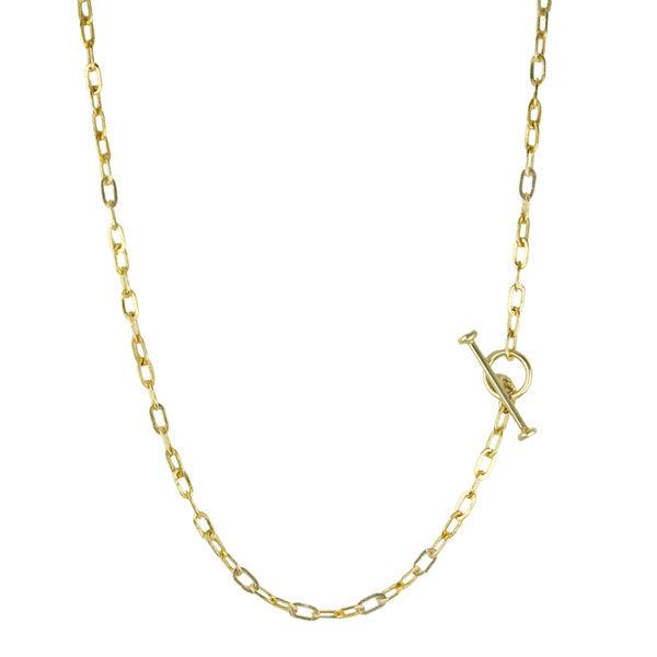 Annie Fensterstock Gold Thin Oval Link Chain in 17.5&quot;