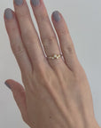 Yasuko Azuma Sterling Silver Five Variant-Sized White Diamond Band