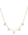 Zoe Chicco Gold and Five Prong-Set Diamond Necklace