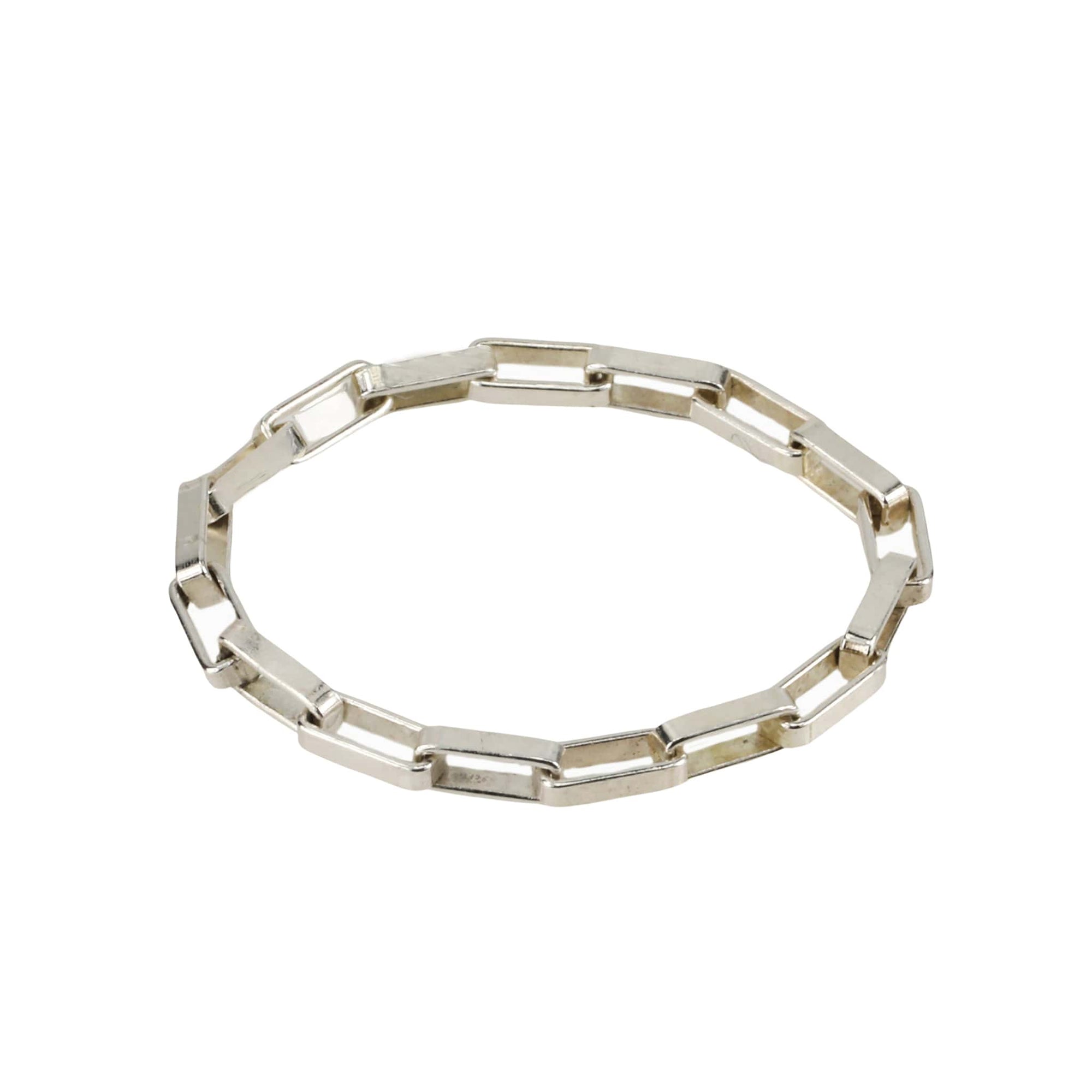 &quot;Ali&quot; Sterling Silver Flexible Box Chain Ring - Peridot Fine Jewelry - Sarah Macfadden