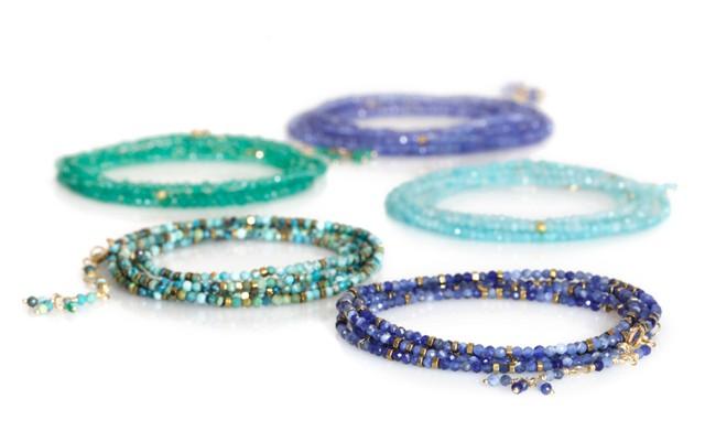 Amazonite Beaded Wrap Bracelet - Peridot Fine Jewelry - Anne Sportun