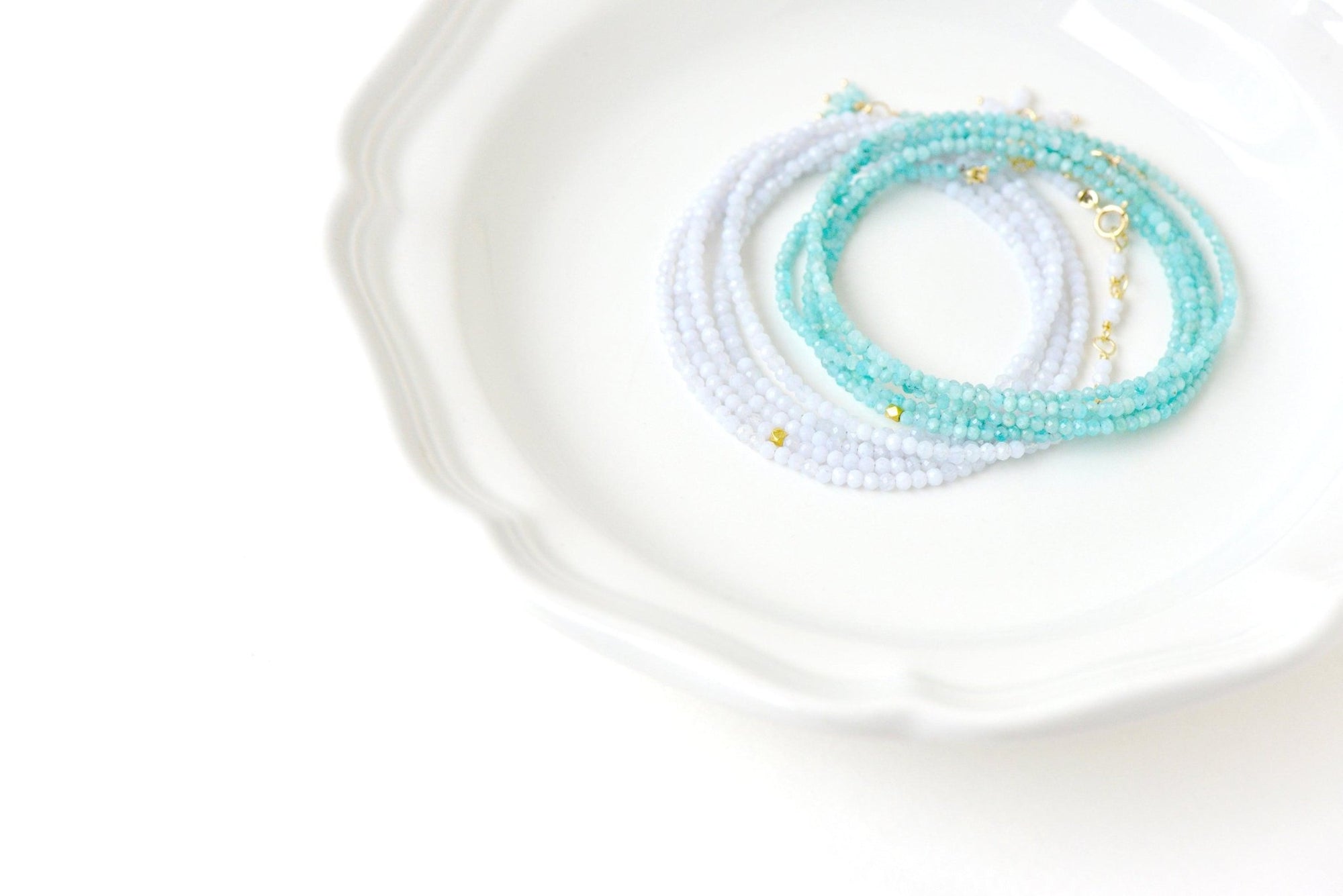 Amazonite Beaded Wrap Bracelet - Peridot Fine Jewelry - Anne Sportun