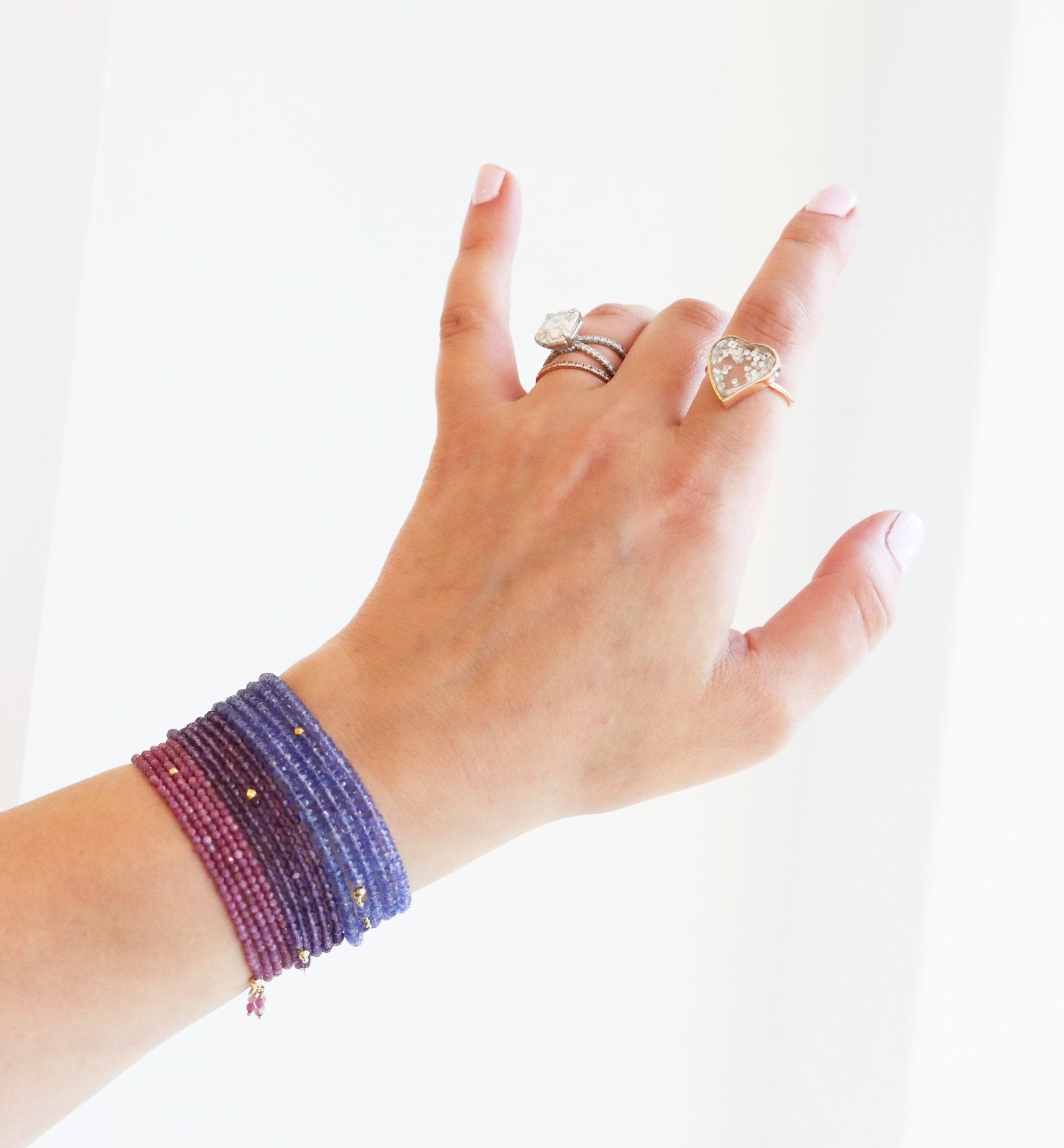 Anne Sportun Amethyst Beaded Wrap Bracelet