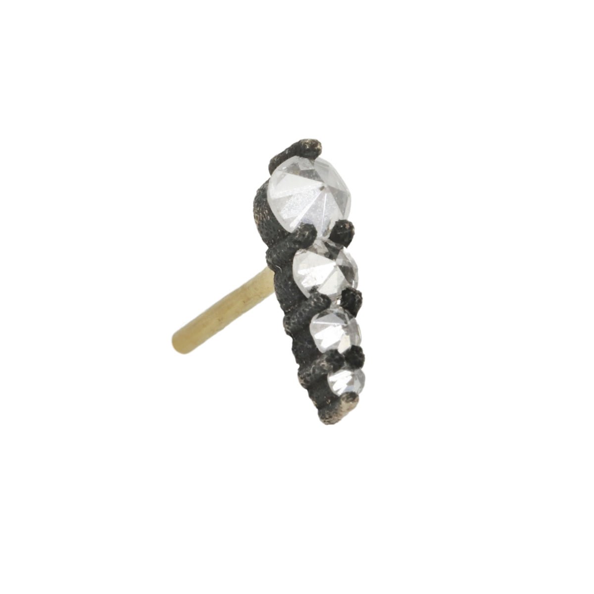 Blackened Prong-Set Graduated Diamond Stud - Peridot Fine Jewelry - TAP by Todd Pownell