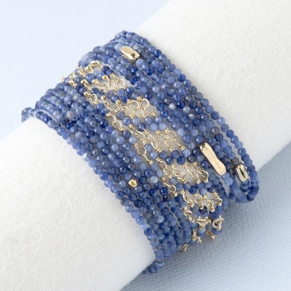 Anne Sportun Blue Sodalite Beaded Wrap Bracelet