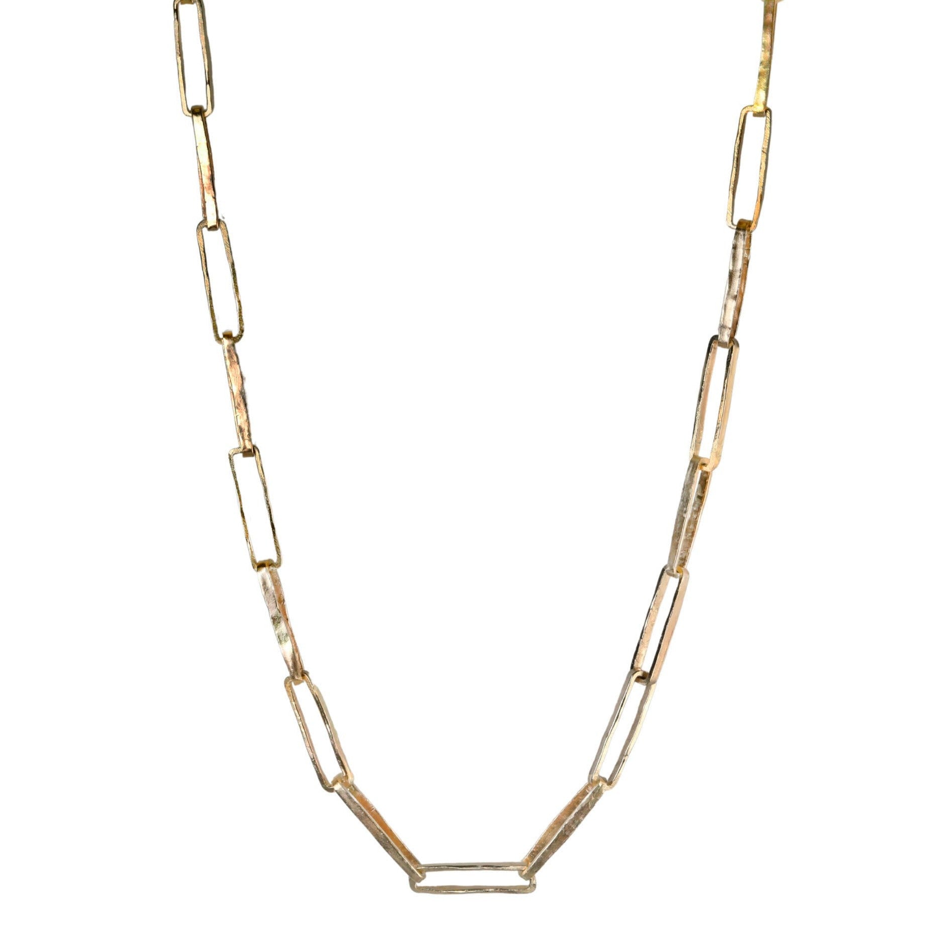 &quot;Cary York&quot; Gold Rectangular Link Necklace - Peridot Fine Jewelry - Sarah Macfadden