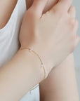 Chain Bracelet with Three Free - Set Pear - Shaped Diamonds - Peridot Fine Jewelry - TAP by Todd Pownell