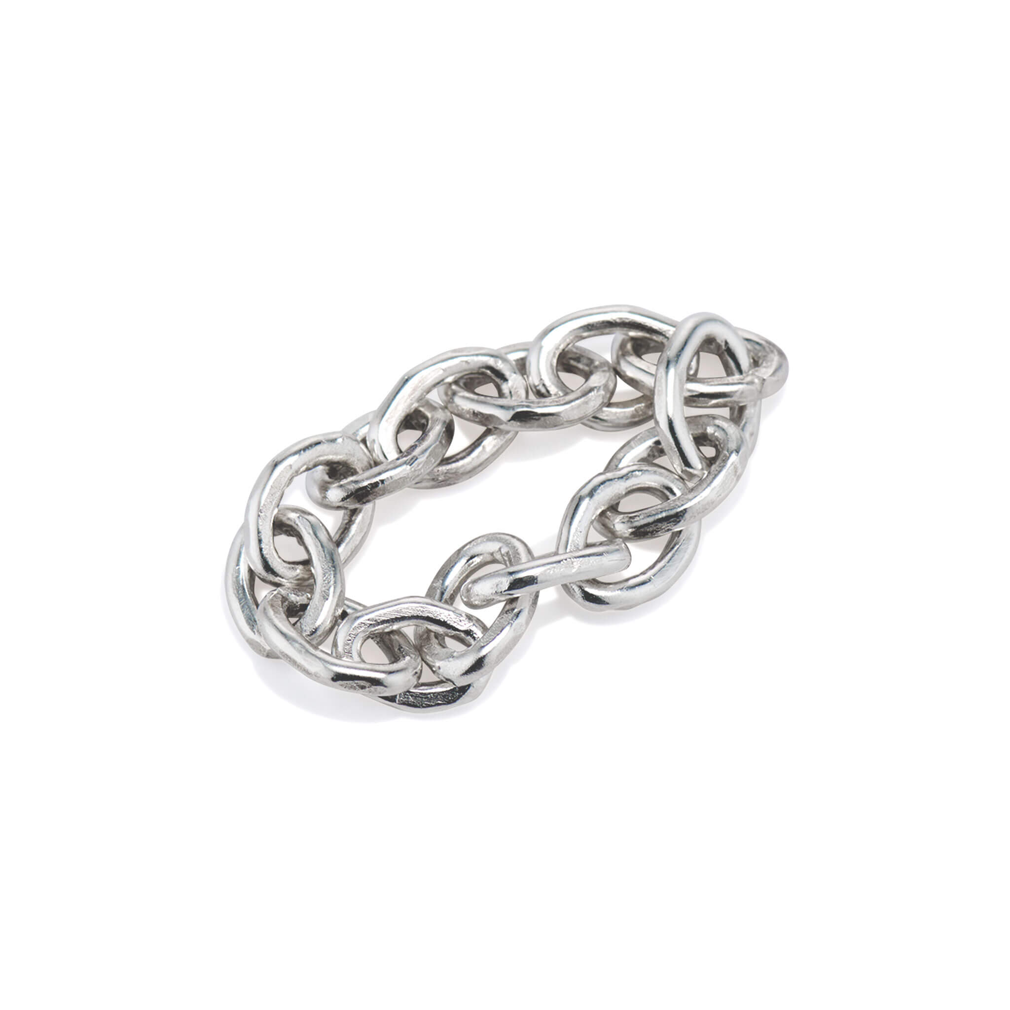 mot portemonnee Indica Sarah Macfadden "Dean" Sterling Silver Handmade 16 Gauge Flexible Chain Ring  – Peridot Fine Jewelry