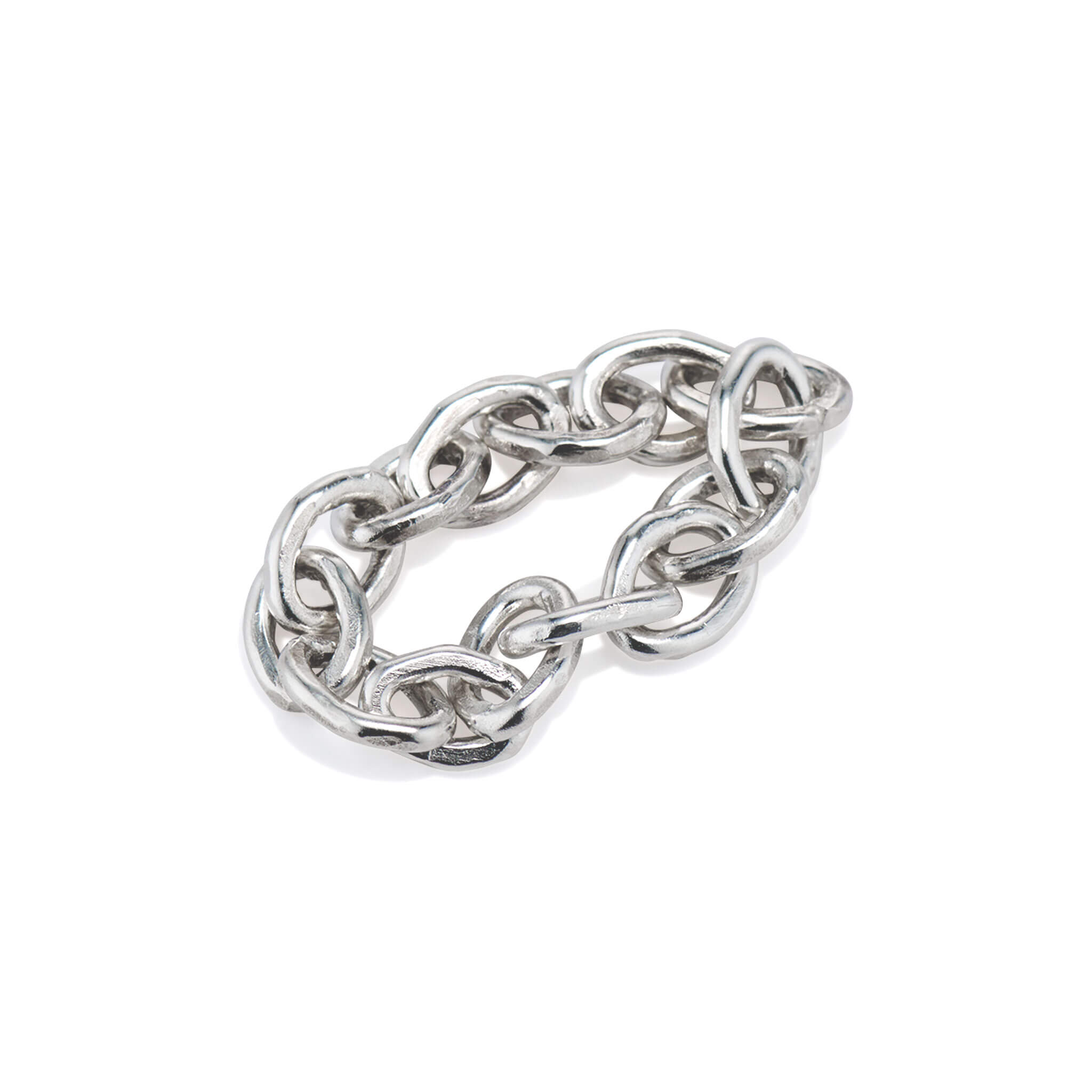 &quot;Dean&quot; Sterling Silver Handmade 16 Gauge Flexible Chain Ring - Peridot Fine Jewelry - Sarah Macfadden