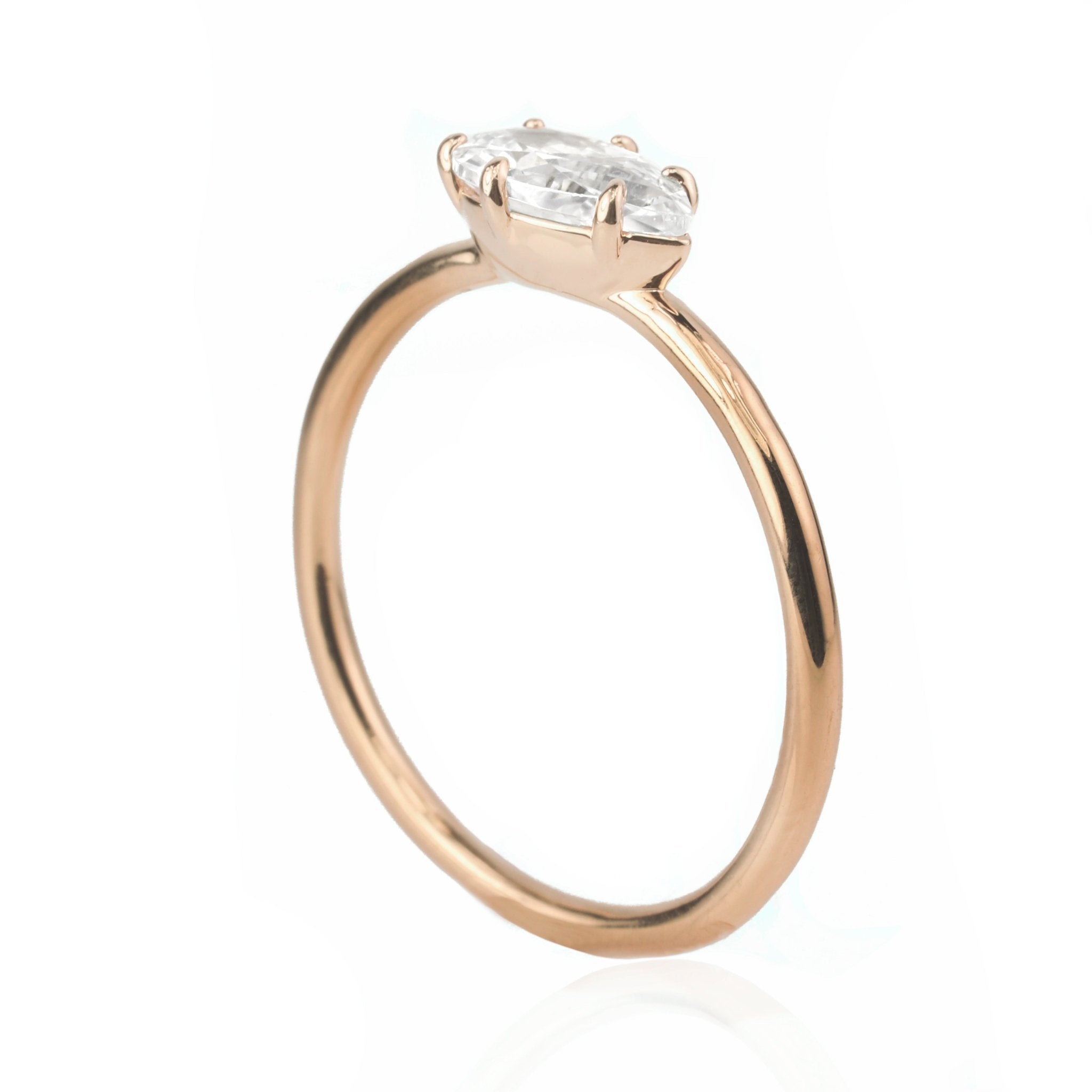 18K Rose Gold Pear