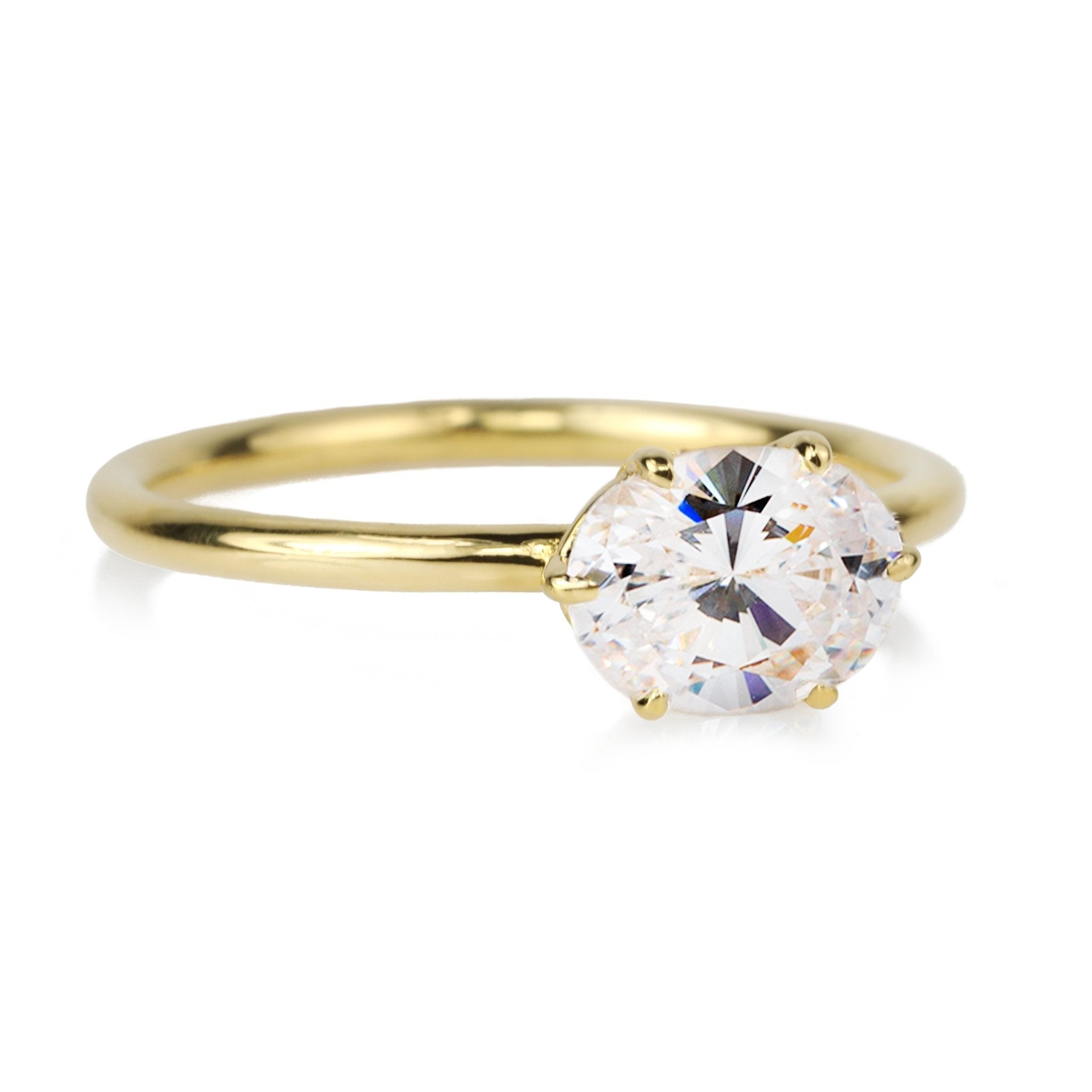 18K Yellow Gold Oval