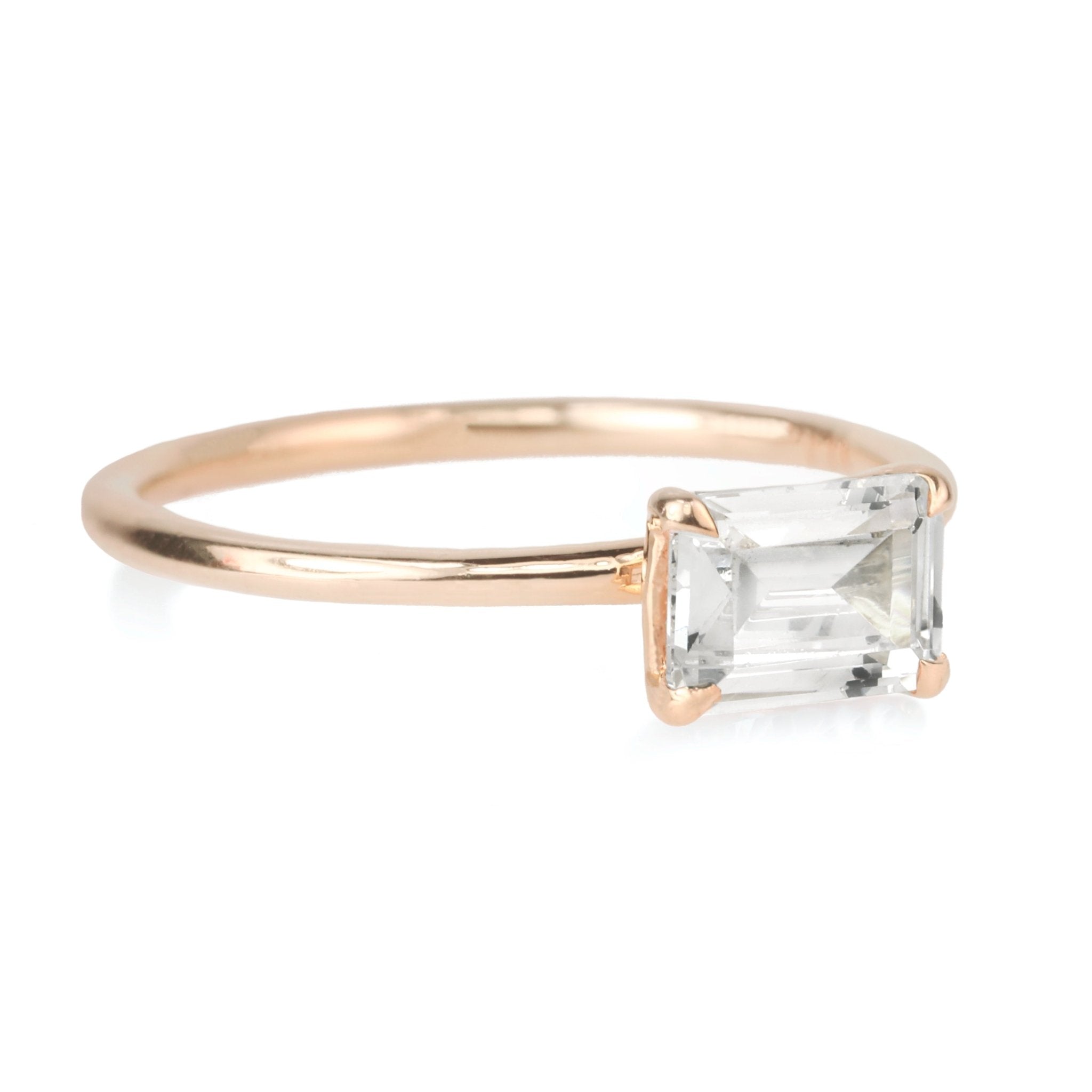 18K Rose Gold Emerald