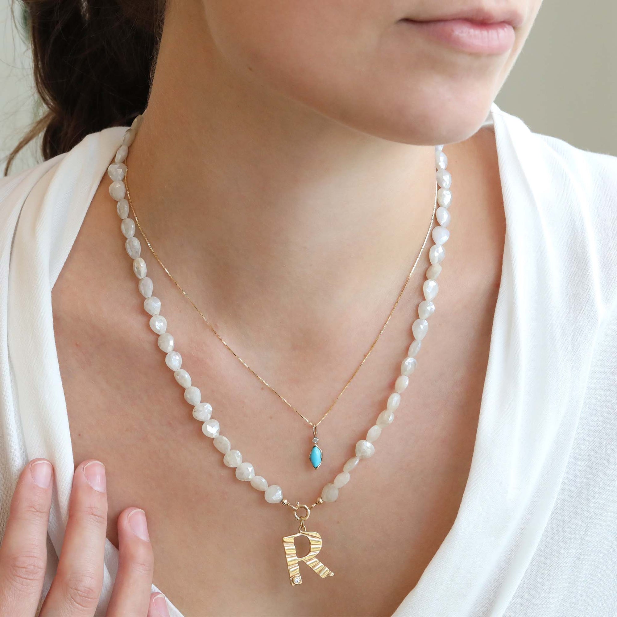 Zahava Faceted Silverite Nugget Necklace