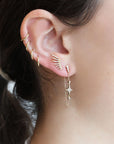 Flying Wing Earring with Diamonds - Peridot Fine Jewelry - Celine Daoust