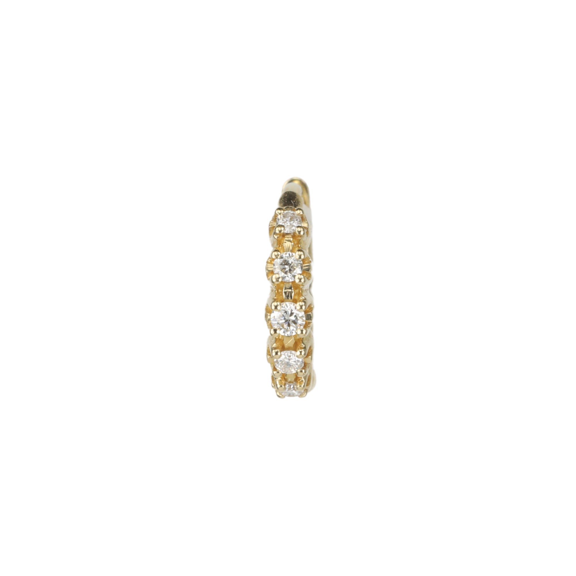 Gold 5 Graduated Diamond Hoop