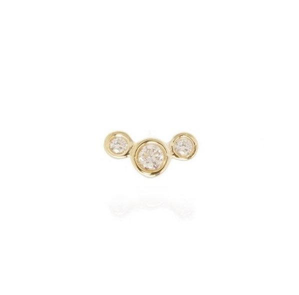 Zoe Chicco Gold and Diamond Cluster Post Earring