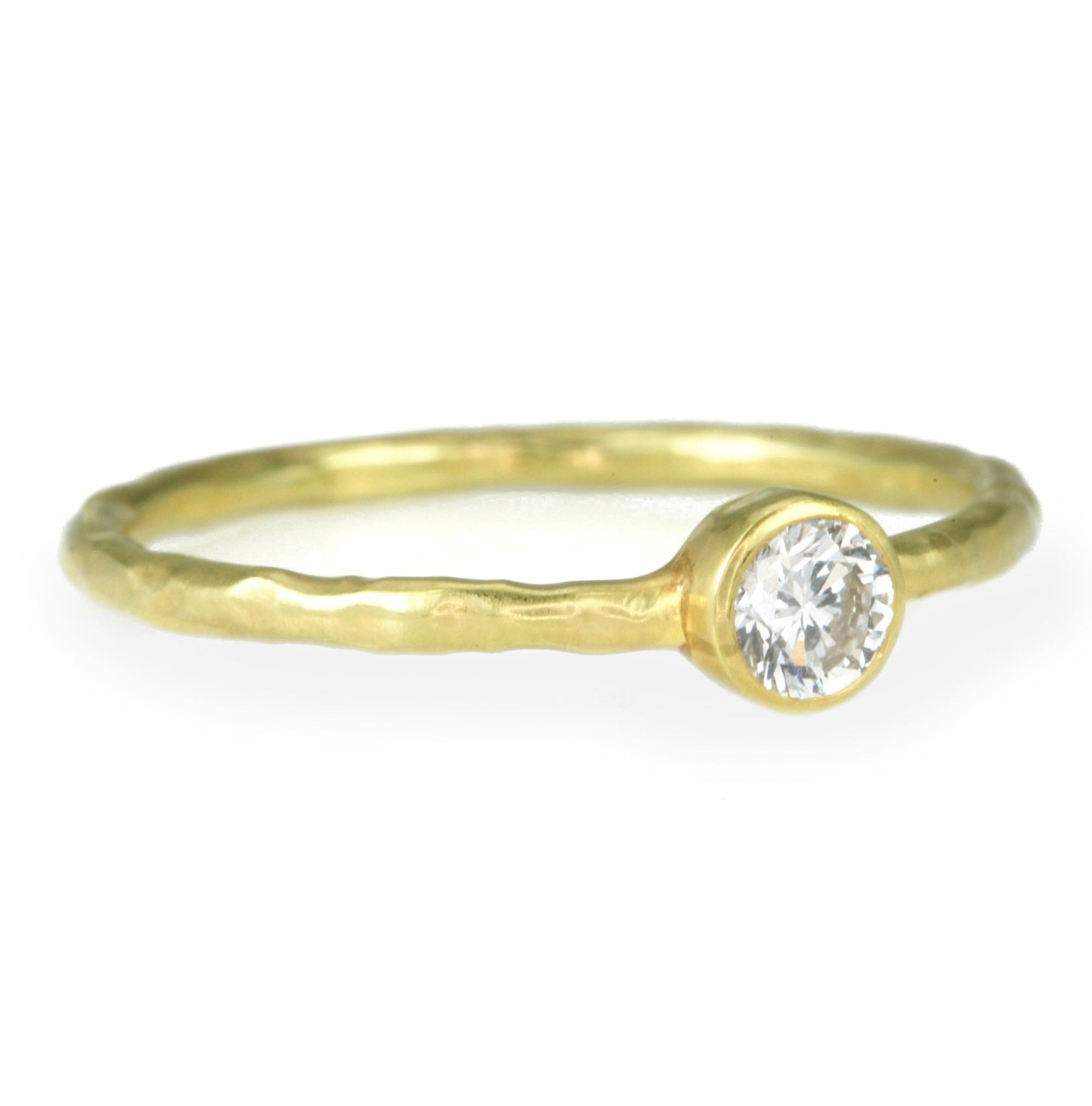 Kothari Gold and Full Cut Diamond Stacking Ring