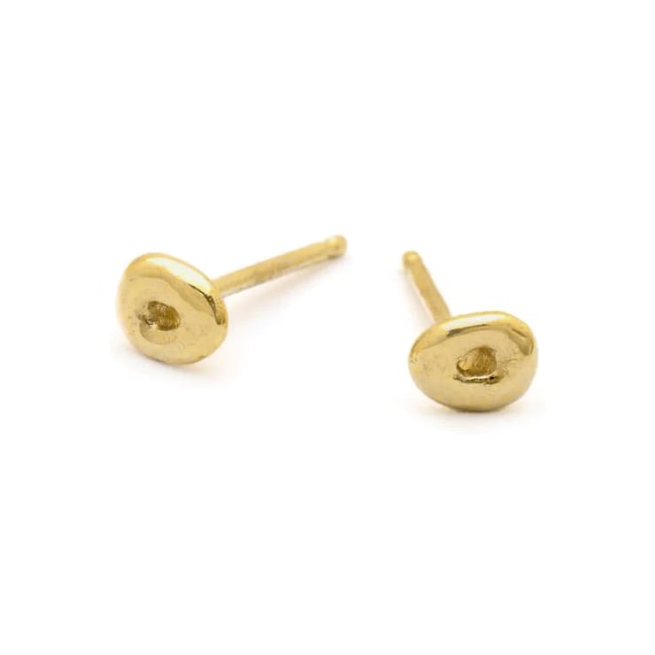 Johanna Brierly Gold &quot;Freckle&quot; Lucky Stone Studs