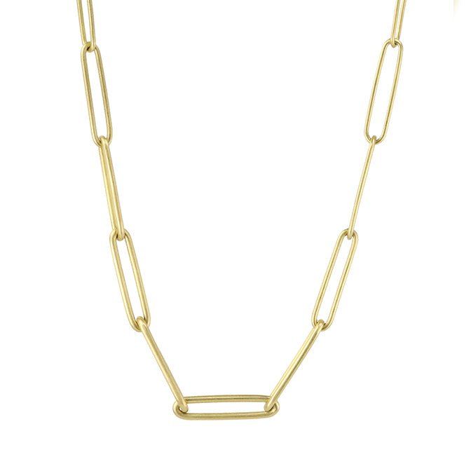 Kothari Gold Graduated Paperclip Chain