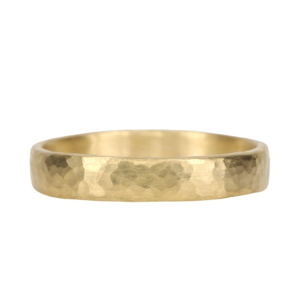 Yasuko Azuma Gold Hammered 4mm Men's Band