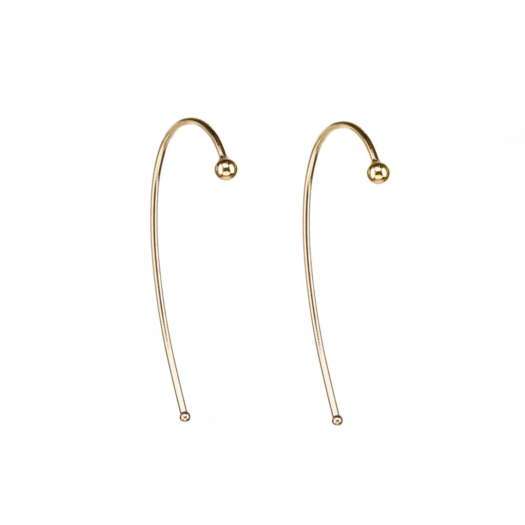 Kathleen Whitaker Gold &quot;Hook&quot; Earrings