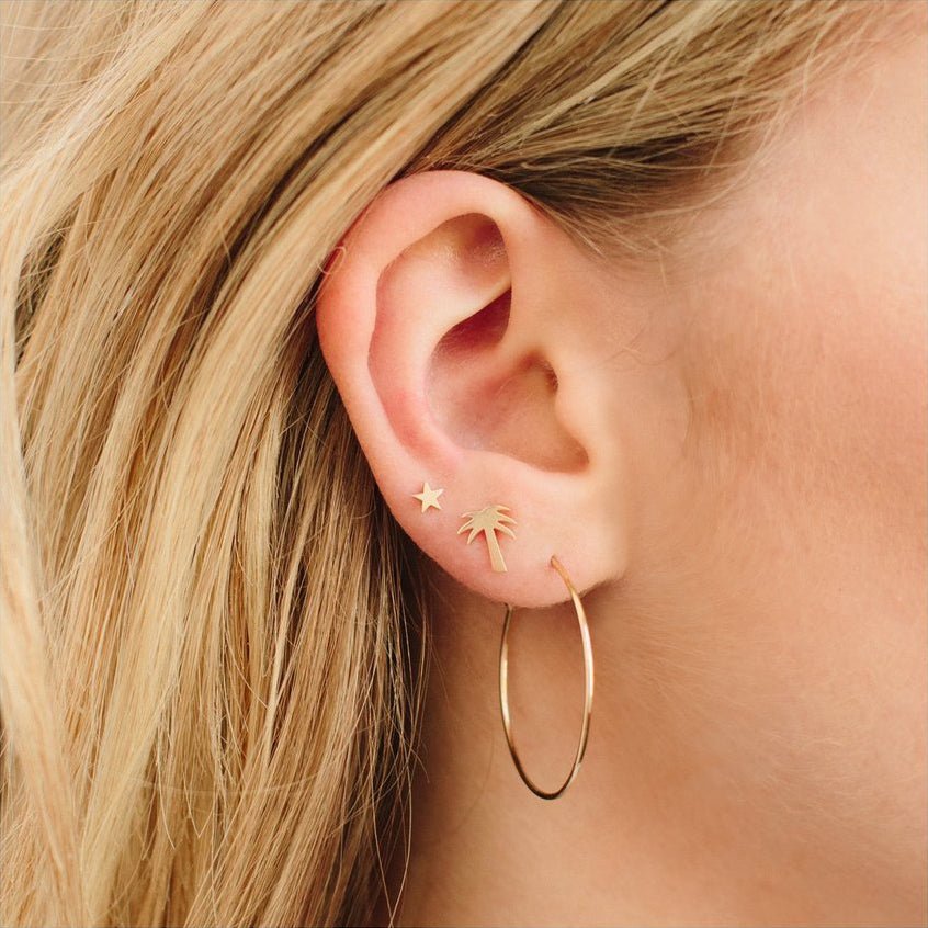 Gold Medium Hoop Earrings