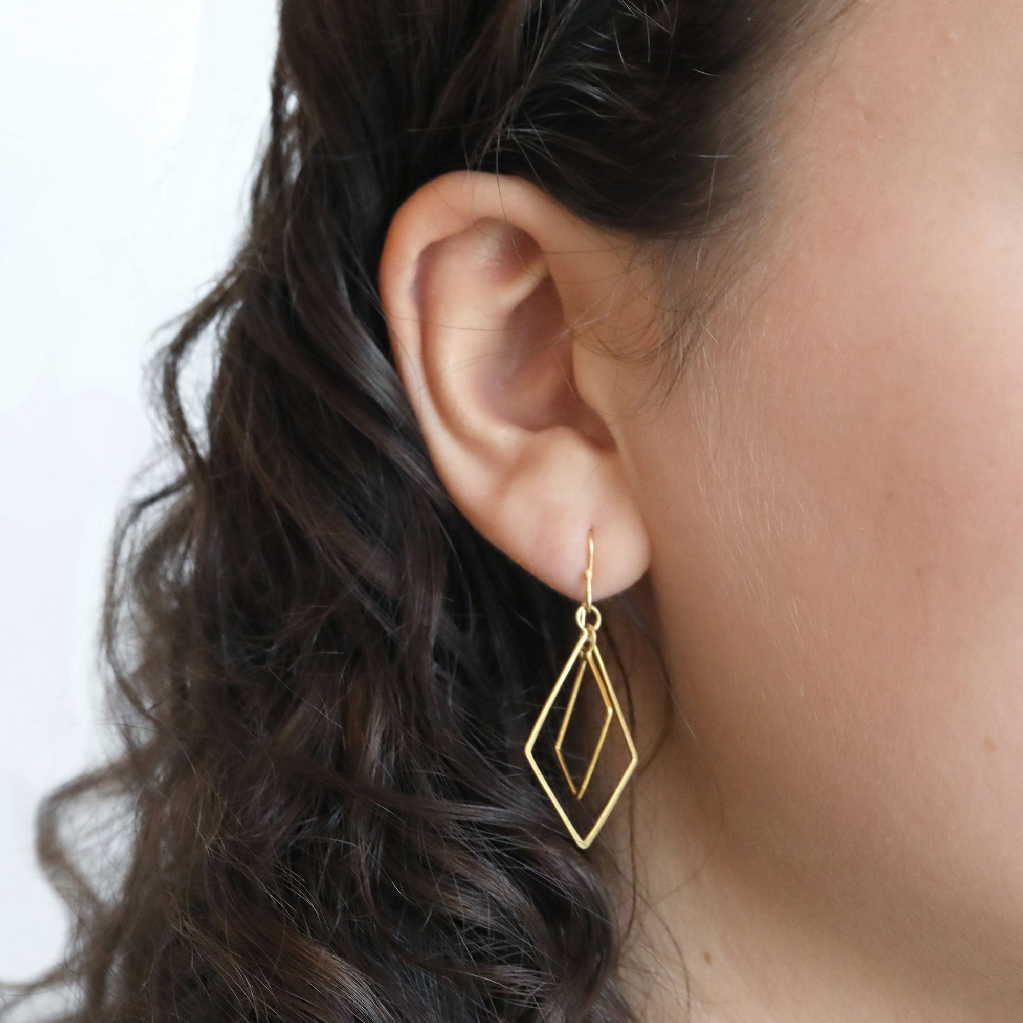 Rosanne Pugliese 18K Gold Mini Geometric Origami Earrings