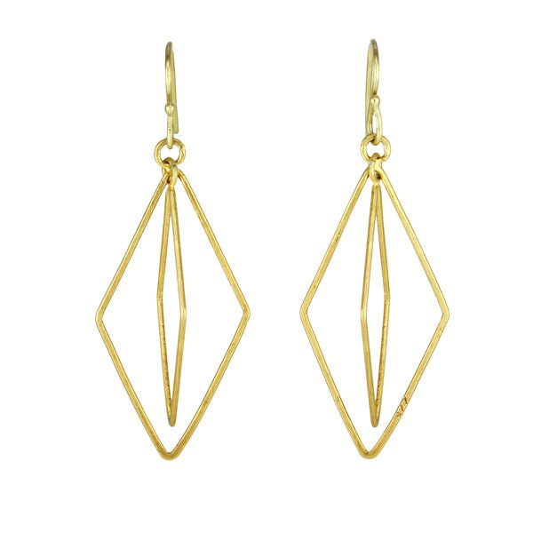 Rosanne Pugliese 18K Gold Mini Geometric Origami Earrings