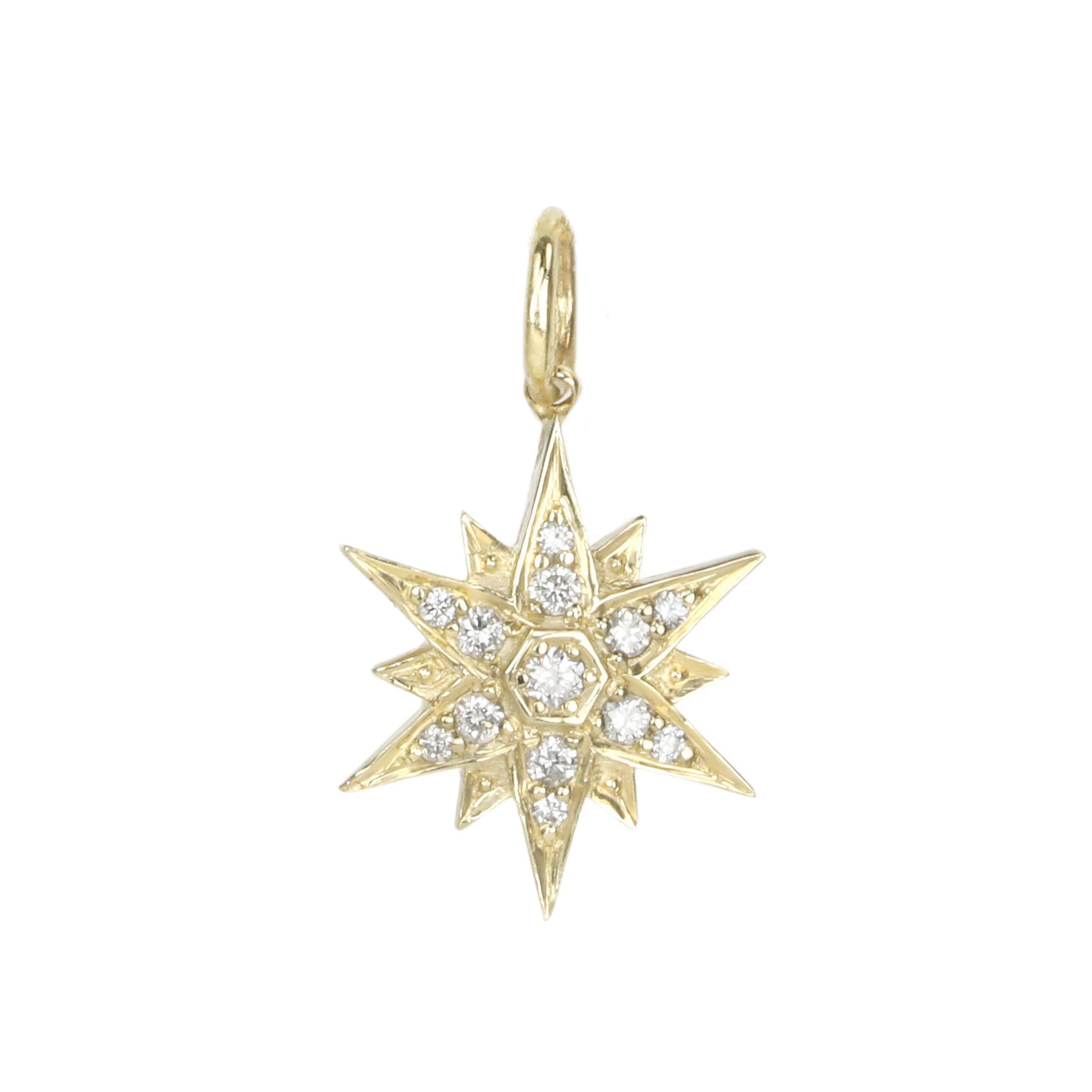 Zahava Gold &quot;North Star&quot; Pave Diamond Pendant