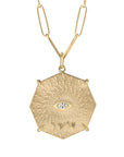 Zahava Gold Octagon "Bliss" Pendant with Marquise Diamond