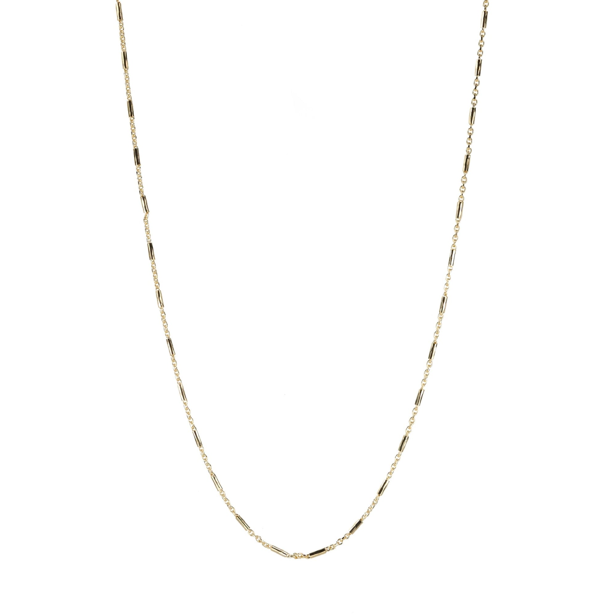 Gold Octagon Tube Chain
