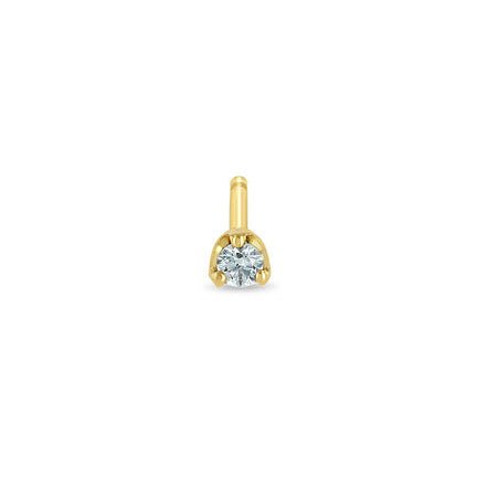 Gold Prong-Set Diamond Stud